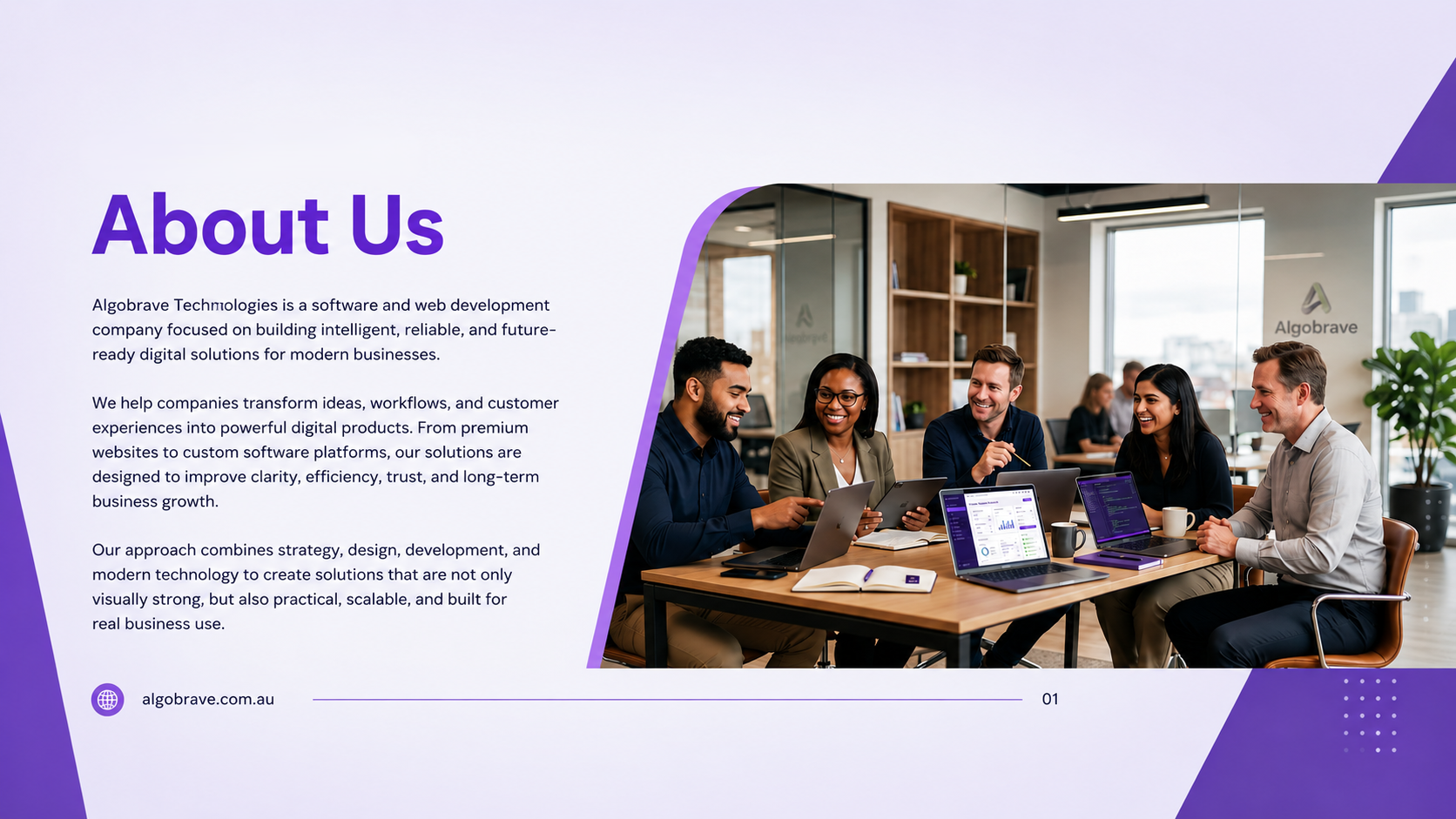 Algobrave company profile slide 2